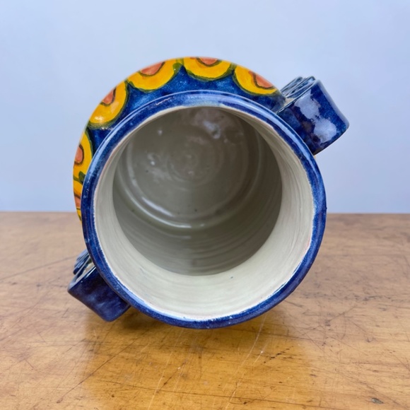 Vintage Talavera Mexican Folk Art Pottery 13” Tall Canister Signed T Ruth Mexico - Picture 7 of 10